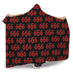 666 Satan Pattern Print Hooded Blanket