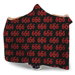 666 Satan Pattern Print Hooded Blanket