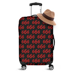 666 Satan Pattern Print Luggage Cover
