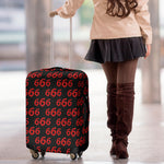 666 Satan Pattern Print Luggage Cover