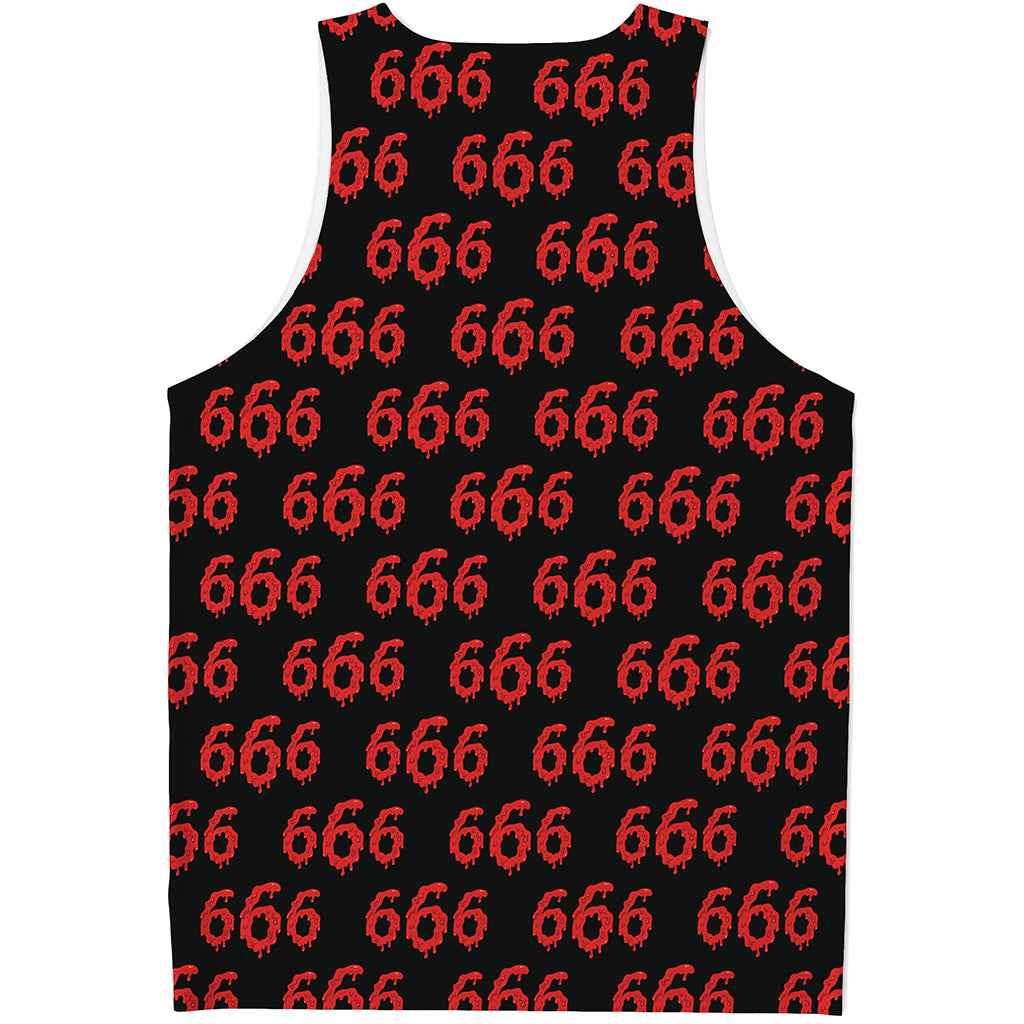 666 Satan Pattern Print Men's Tank Top