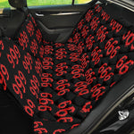 666 Satan Pattern Print Pet Car Back Seat Cover