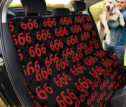 666 Satan Pattern Print Pet Car Back Seat Cover