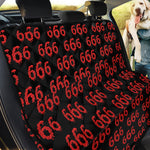 666 Satan Pattern Print Pet Car Back Seat Cover