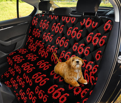 666 Satan Pattern Print Pet Car Back Seat Cover