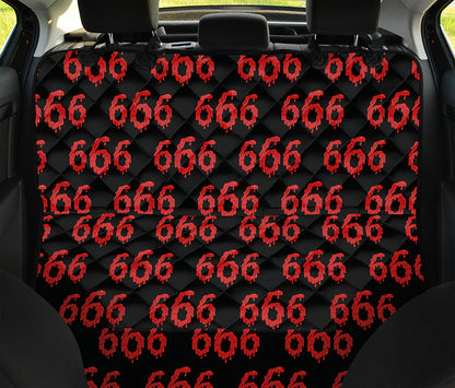 666 Satan Pattern Print Pet Car Back Seat Cover