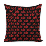 666 Satan Pattern Print Pillow Cover