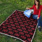 666 Satan Pattern Print Quilt