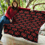 666 Satan Pattern Print Quilt