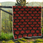 666 Satan Pattern Print Quilt