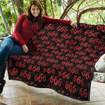666 Satan Pattern Print Quilt