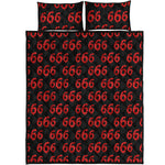666 Satan Pattern Print Quilt Bed Set