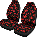 666 Satan Pattern Print Universal Fit Car Seat Covers