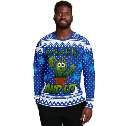 Prickly And Lit Ugly Christmas Sweater