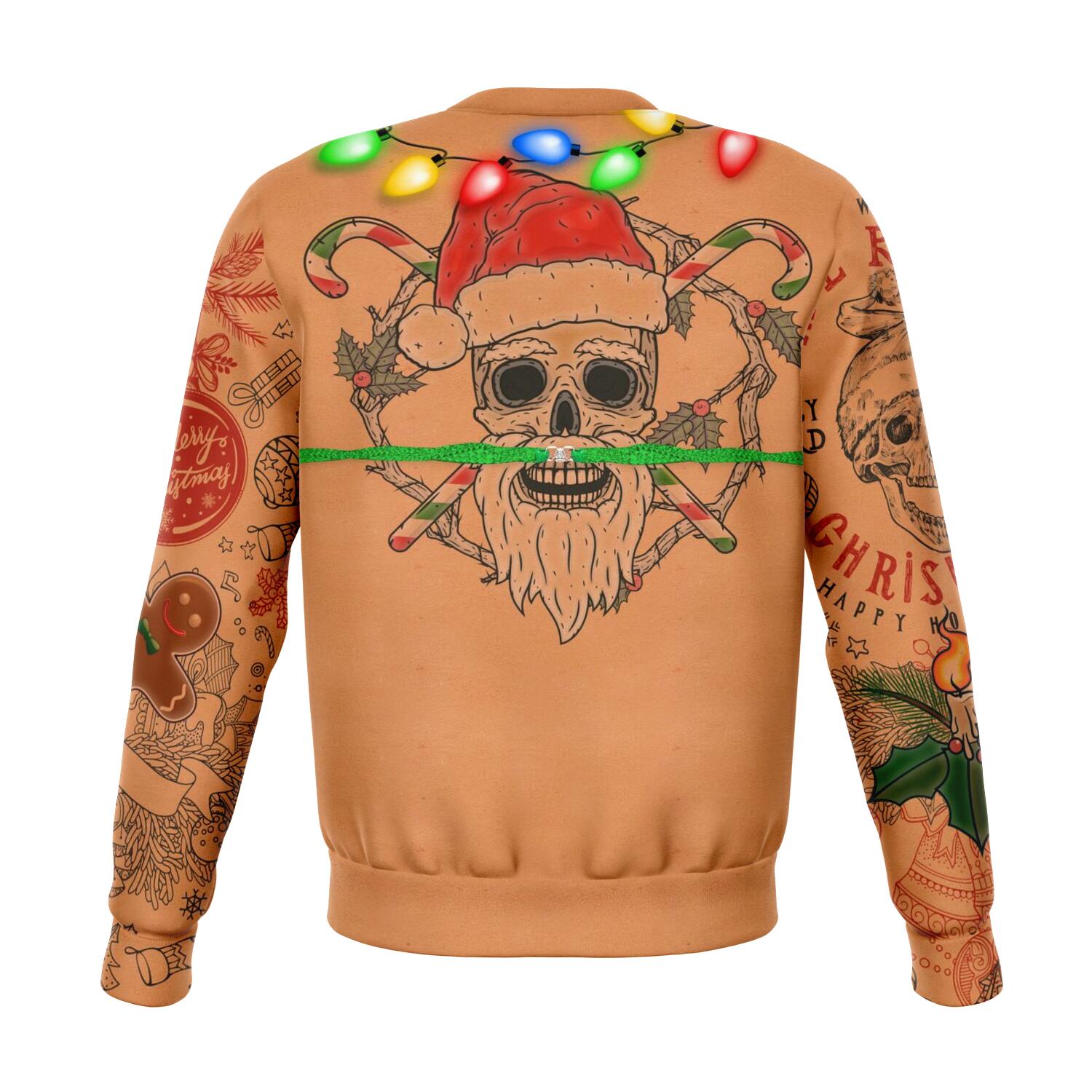 Sexy Bikini Xmas Life Tattoo Christmas Crewneck Sweatshirt