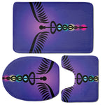 7 Chakras Caduceus Print 3 Piece Bath Mat Set