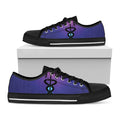 7 Chakras Caduceus Print Black Low Top Sneakers
