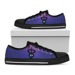 7 Chakras Caduceus Print Black Low Top Shoes 