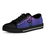 7 Chakras Caduceus Print Black Low Top Shoes 