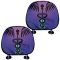 7 Chakras Caduceus Print Car Headrest Covers