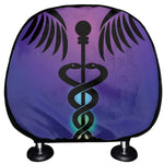 7 Chakras Caduceus Print Car Headrest Covers