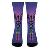 7 Chakras Caduceus Print Crew Socks