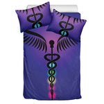 7 Chakras Caduceus Print Duvet Cover Bedding Set