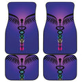 7 Chakras Caduceus Print Front and Back Car Floor Mats