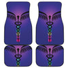 7 Chakras Caduceus Print Front and Back Car Floor Mats