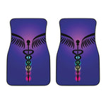 7 Chakras Caduceus Print Front Car Floor Mats