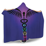 7 Chakras Caduceus Print Hooded Blanket