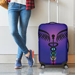 7 Chakras Caduceus Print Luggage Cover