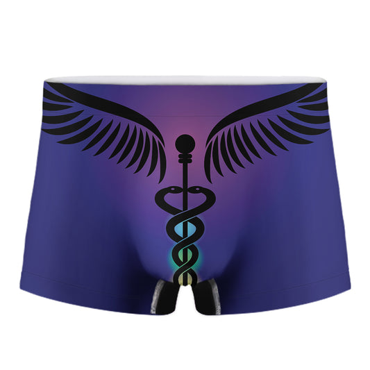 7 Chakras Caduceus Print Men's Boxer Briefs