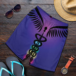 7 Chakras Caduceus Print Men's Shorts