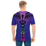 7 Chakras Caduceus Print Men's T-Shirt