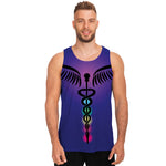 7 Chakras Caduceus Print Men's Tank Top