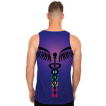 7 Chakras Caduceus Print Men's Tank Top