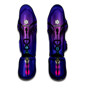 7 Chakras Caduceus Print Muay Thai Shin Guard