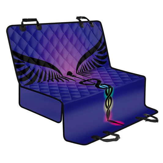 7 Chakras Caduceus Print Pet Car Back Seat Cover