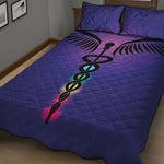 7 Chakras Caduceus Print Quilt Bed Set
