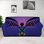 7 Chakras Caduceus Print Sofa Cover