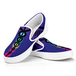 7 Chakras Caduceus Print White Slip On Shoes