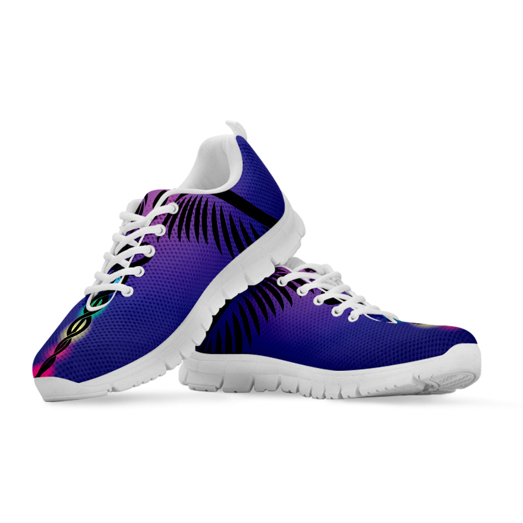 7 Chakras Caduceus Print White Sneakers