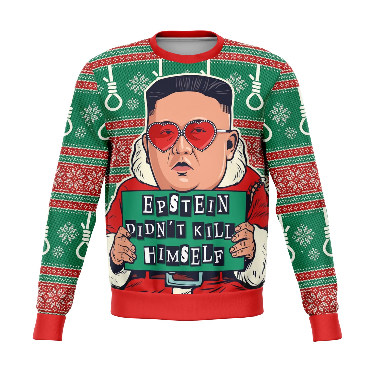 Epstein Didn't Kill Himself Kim Ugly Christmas Sweater