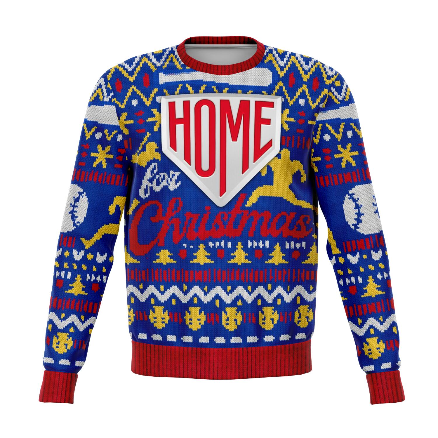 Baseball Home Base Christmas Crewneck Sweatshirt