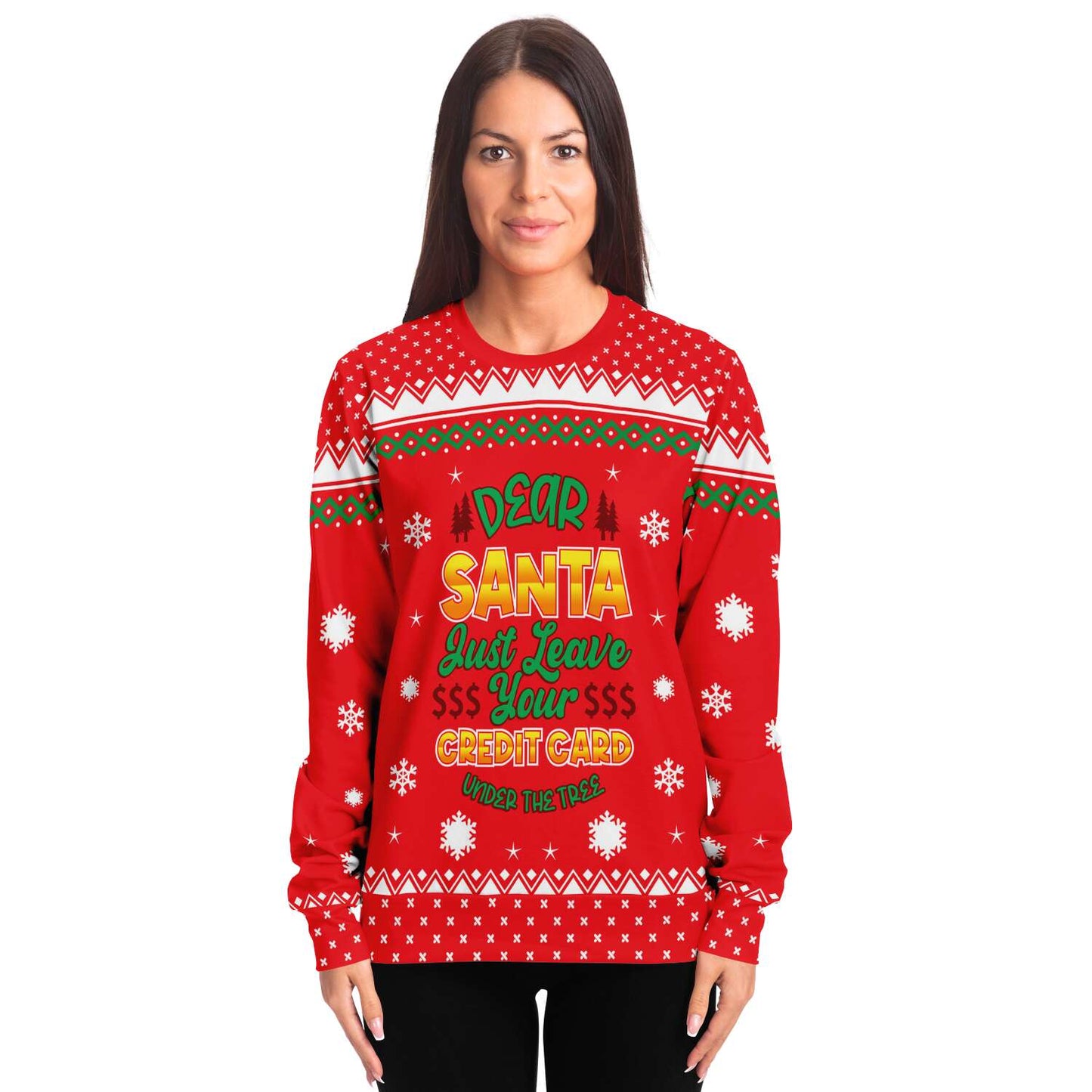Dear Santa Just Leave Your Credit Card Ugly Christmas Sweater