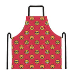 8-Bit Emoji Pattern Print Apron