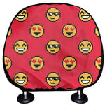 8-Bit Emoji Pattern Print Car Headrest Covers