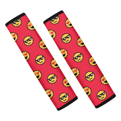 8-Bit Emoji Pattern Print Car Seat Belt Covers
