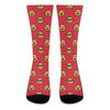 8-Bit Emoji Pattern Print Crew Socks